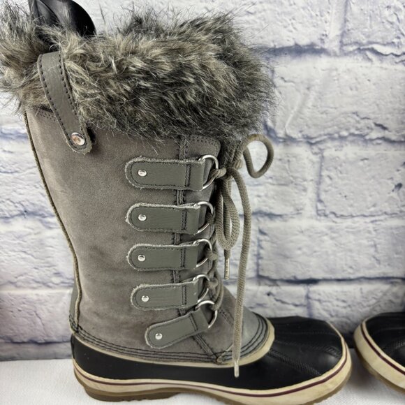 Sorel Women's 8.5 Joan of Arctic Grey Insulated Waterproof Winter Snow Boots - Picture 12 of 14